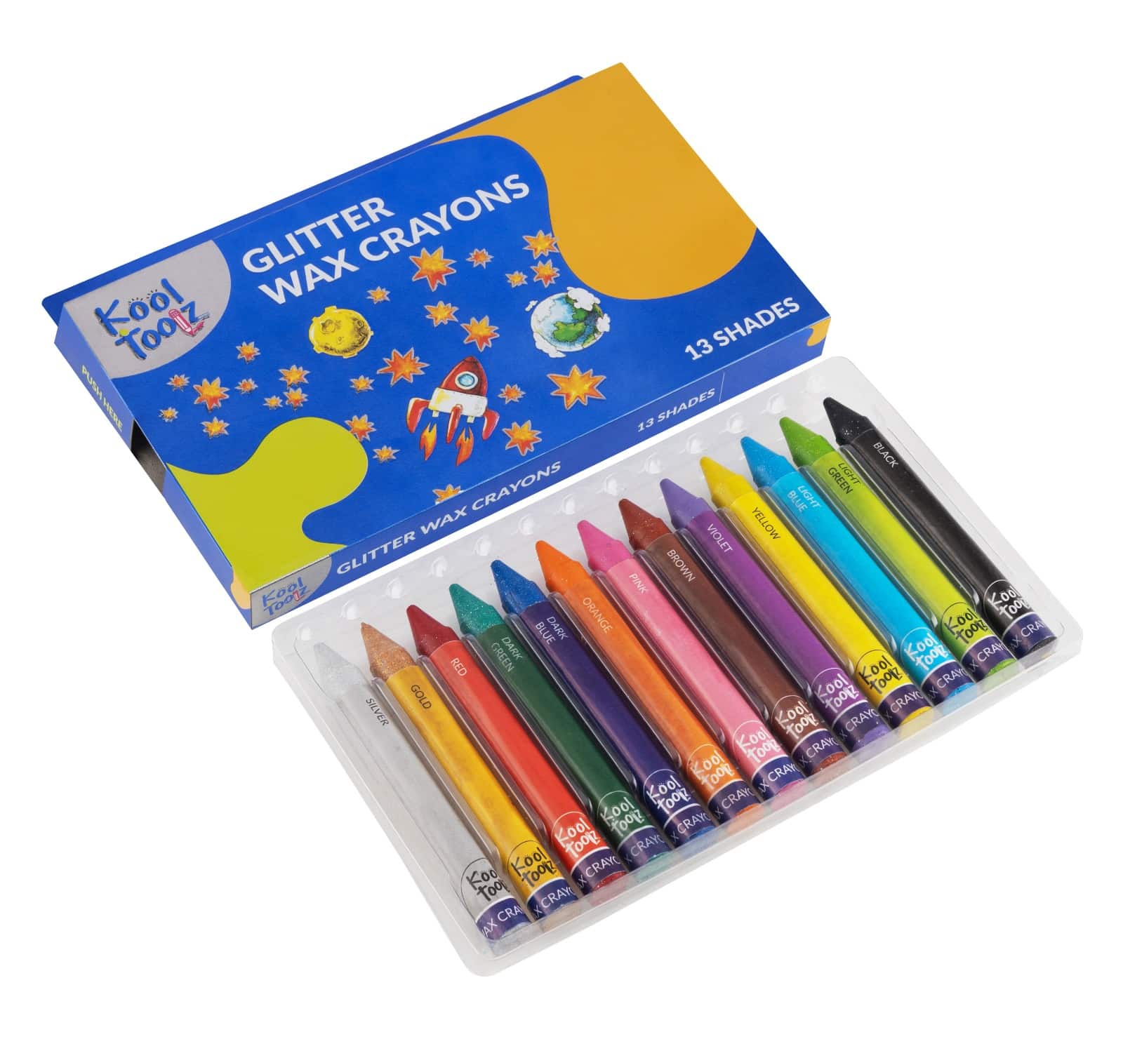 Kool Glitter Wax Crayons